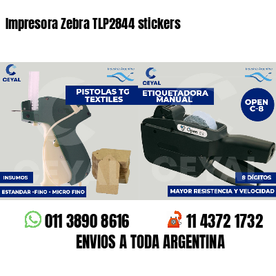 Impresora Zebra TLP2844 stickers