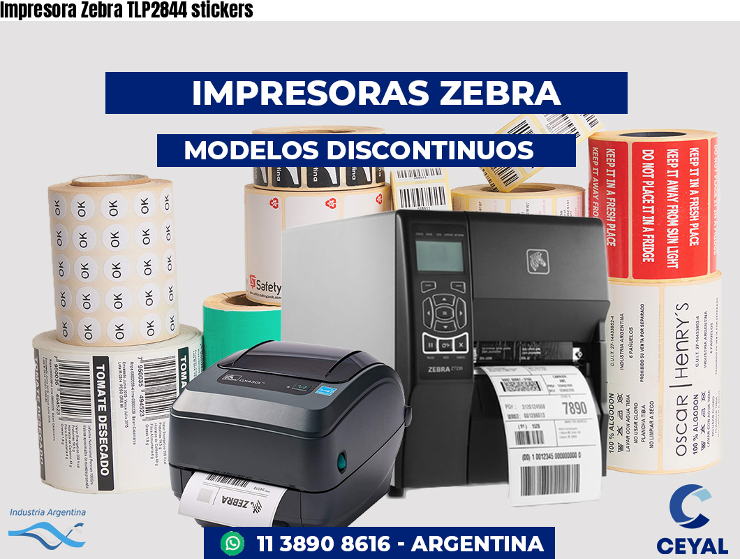 Impresora Zebra TLP2844 stickers