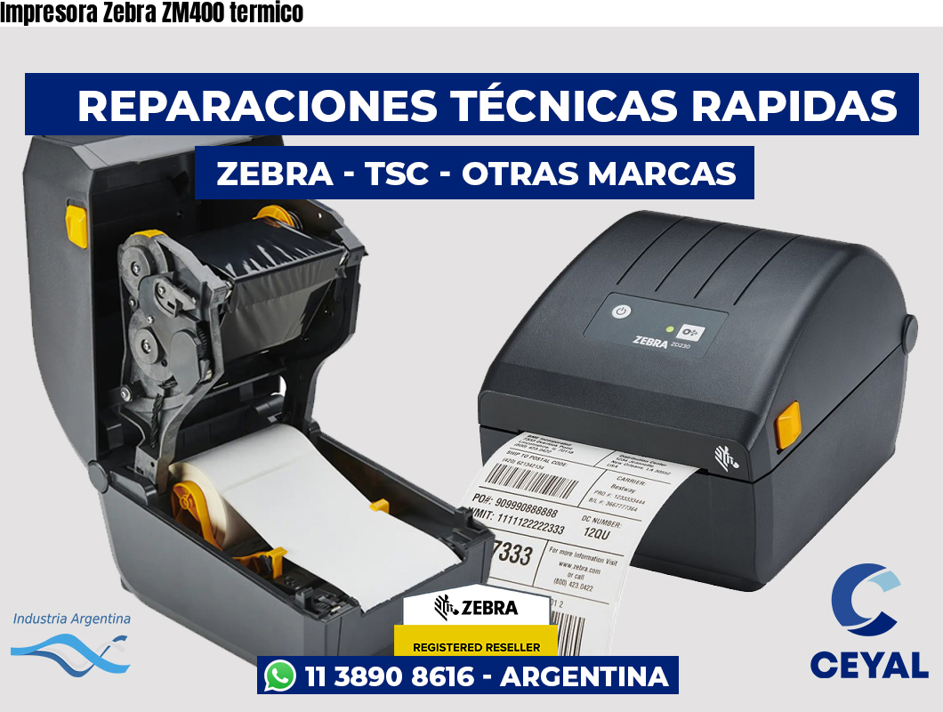 Impresora Zebra ZM400 termico