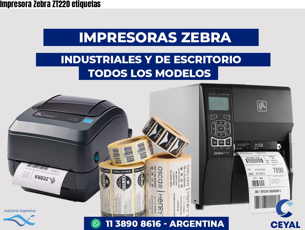 Impresora Zebra ZT220 etiquetas