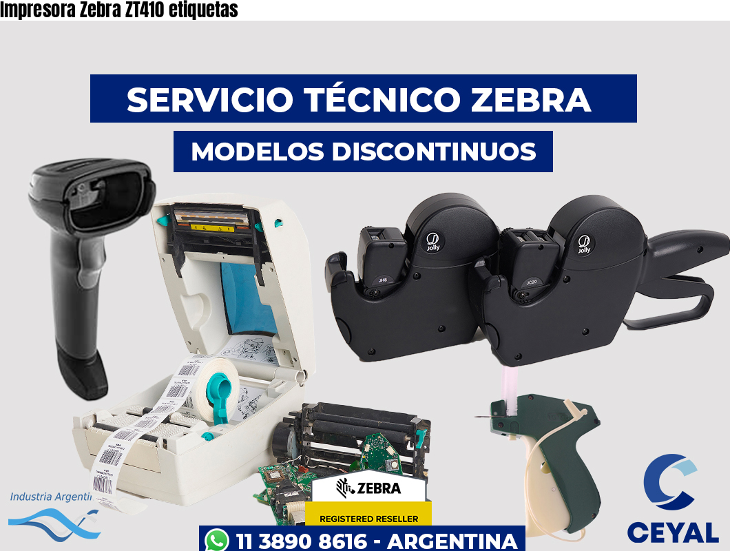 Impresora Zebra ZT410 etiquetas