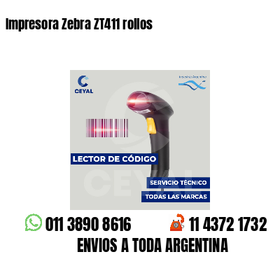 Impresora Zebra ZT411 rollos