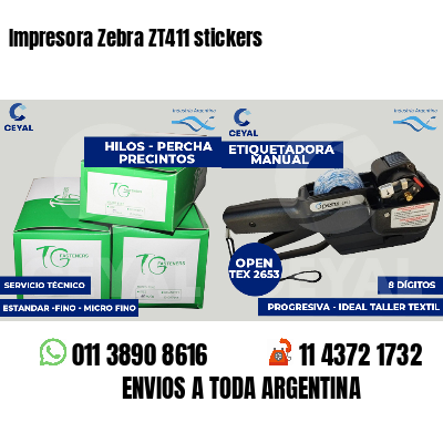 Impresora Zebra ZT411 stickers