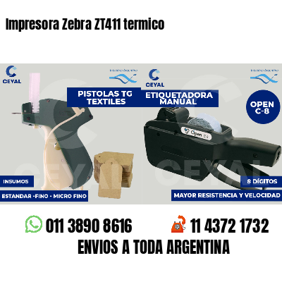 Impresora Zebra ZT411 termico