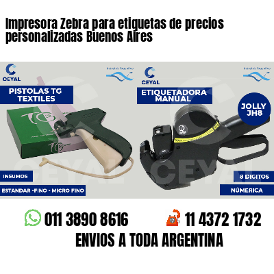 Impresora Zebra para etiquetas de precios personalizadas Buenos Aires