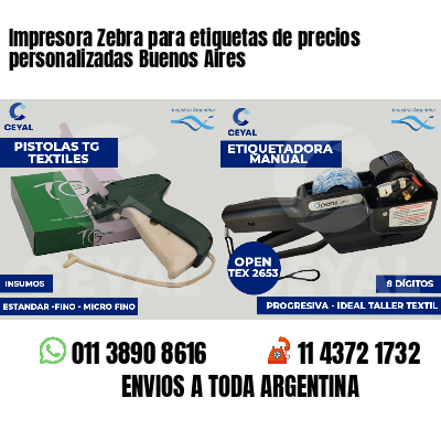 Impresora Zebra para etiquetas de precios personalizadas Buenos Aires