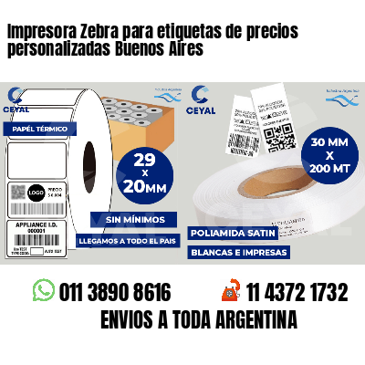 Impresora Zebra para etiquetas de precios personalizadas Buenos Aires