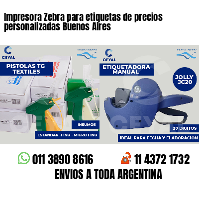 Impresora Zebra para etiquetas de precios personalizadas Buenos Aires