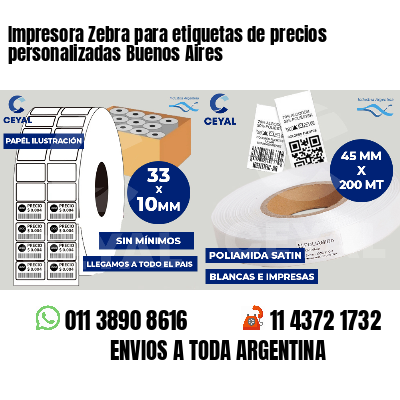 Impresora Zebra para etiquetas de precios personalizadas Buenos Aires
