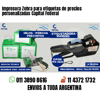 Impresora Zebra para etiquetas de precios personalizadas Capital Federal