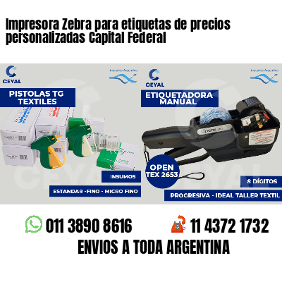 Impresora Zebra para etiquetas de precios personalizadas Capital Federal