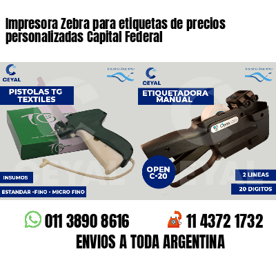 Impresora Zebra para etiquetas de precios personalizadas Capital Federal