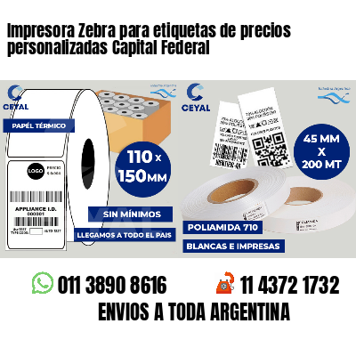 Impresora Zebra para etiquetas de precios personalizadas Capital Federal