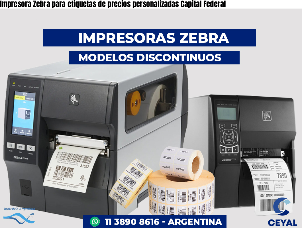 Impresora Zebra para etiquetas de precios personalizadas Capital Federal