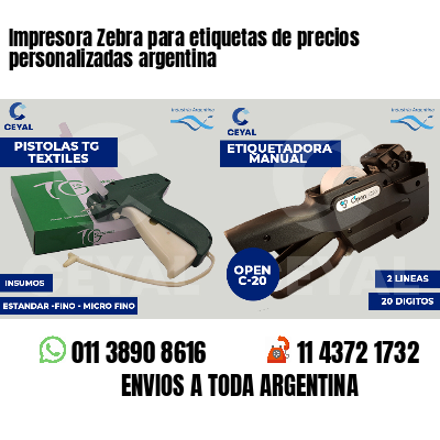 Impresora Zebra para etiquetas de precios personalizadas argentina