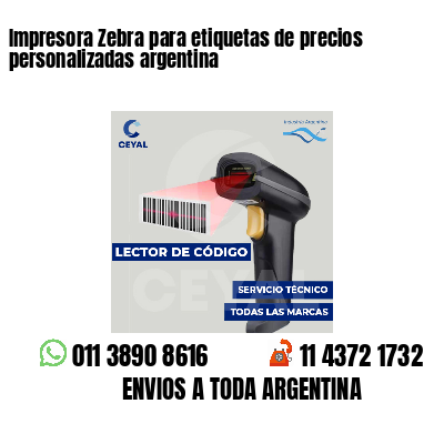 Impresora Zebra para etiquetas de precios personalizadas argentina