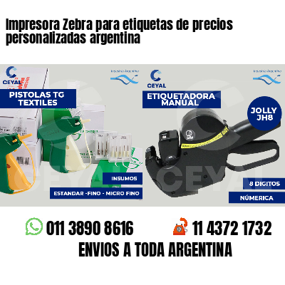 Impresora Zebra para etiquetas de precios personalizadas argentina