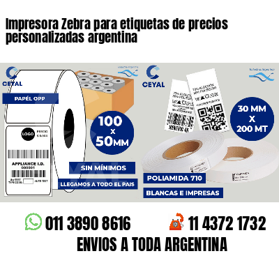 Impresora Zebra para etiquetas de precios personalizadas argentina