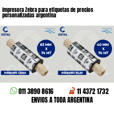 Impresora Zebra para etiquetas de precios personalizadas argentina