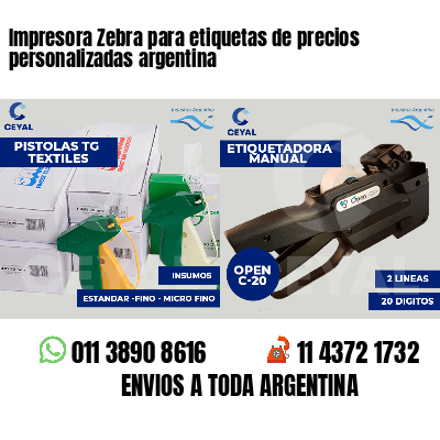 Impresora Zebra para etiquetas de precios personalizadas argentina