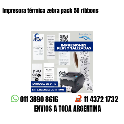 Impresora térmica zebra pack 50 ribbons