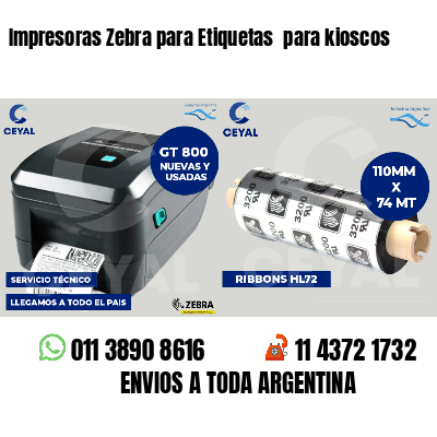 Impresoras Zebra para Etiquetas  para kioscos