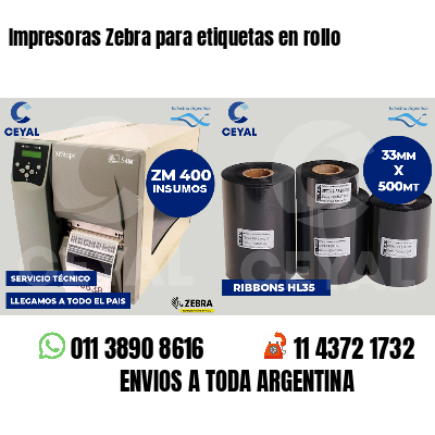 Impresoras Zebra para etiquetas en rollo