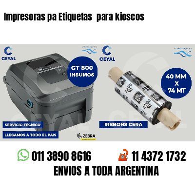 Impresoras pa Etiquetas  para kioscos