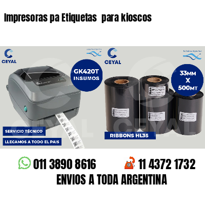 Impresoras pa Etiquetas  para kioscos