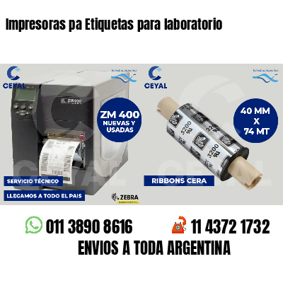 Impresoras pa Etiquetas para laboratorio