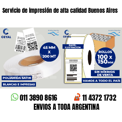 Servicio de impresión de alta calidad Buenos Aires