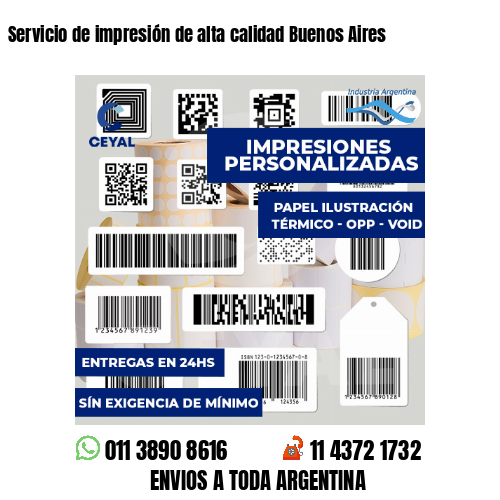 Servicio de impresión de alta calidad Buenos Aires