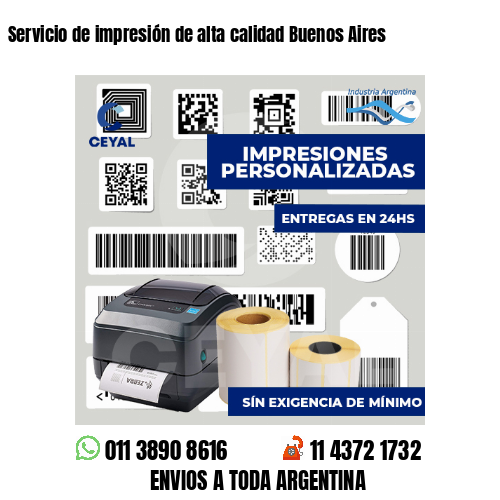 Servicio de impresión de alta calidad Buenos Aires