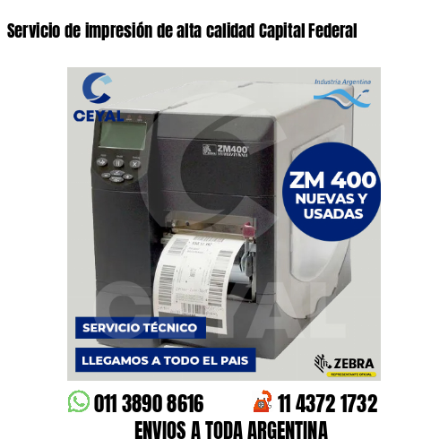 Servicio de impresión de alta calidad Capital Federal