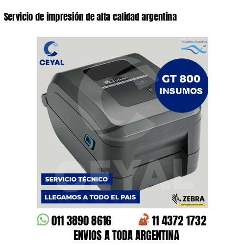 Servicio de impresión de alta calidad argentina
