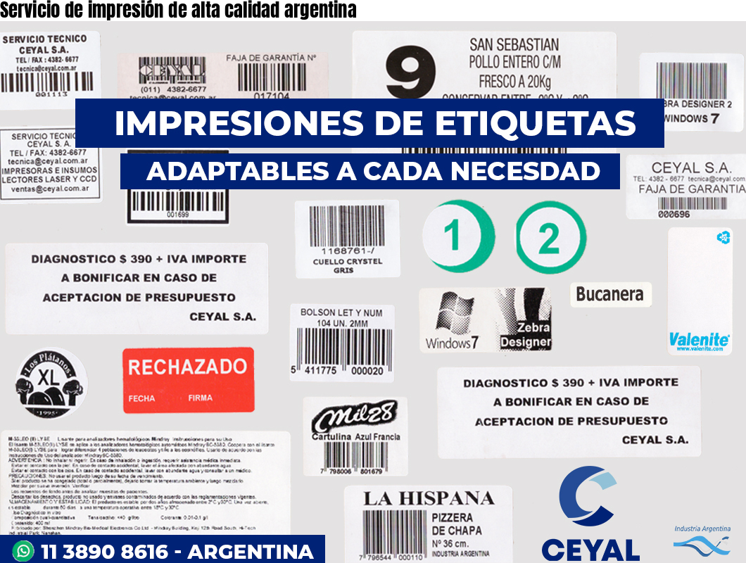 Servicio de impresión de alta calidad argentina