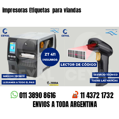 impresoras Etiquetas  para viandas 