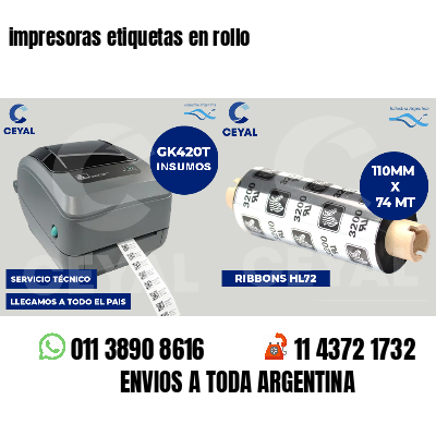 impresoras etiquetas en rollo
