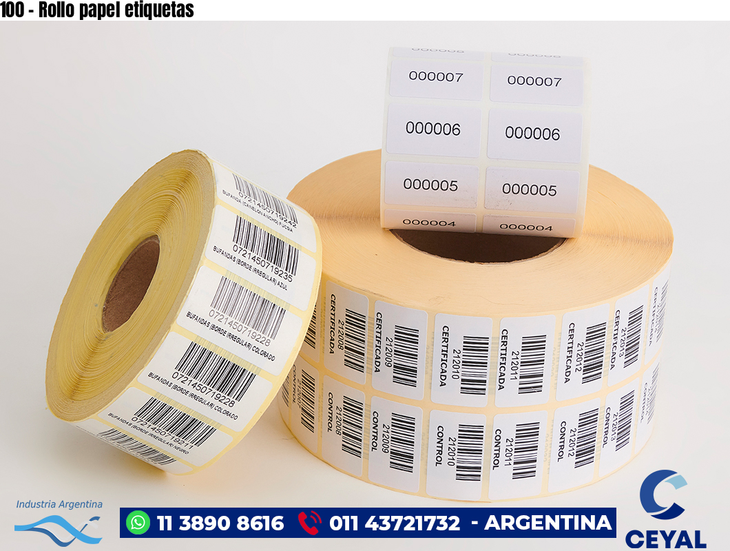 100 - Rollo papel etiquetas