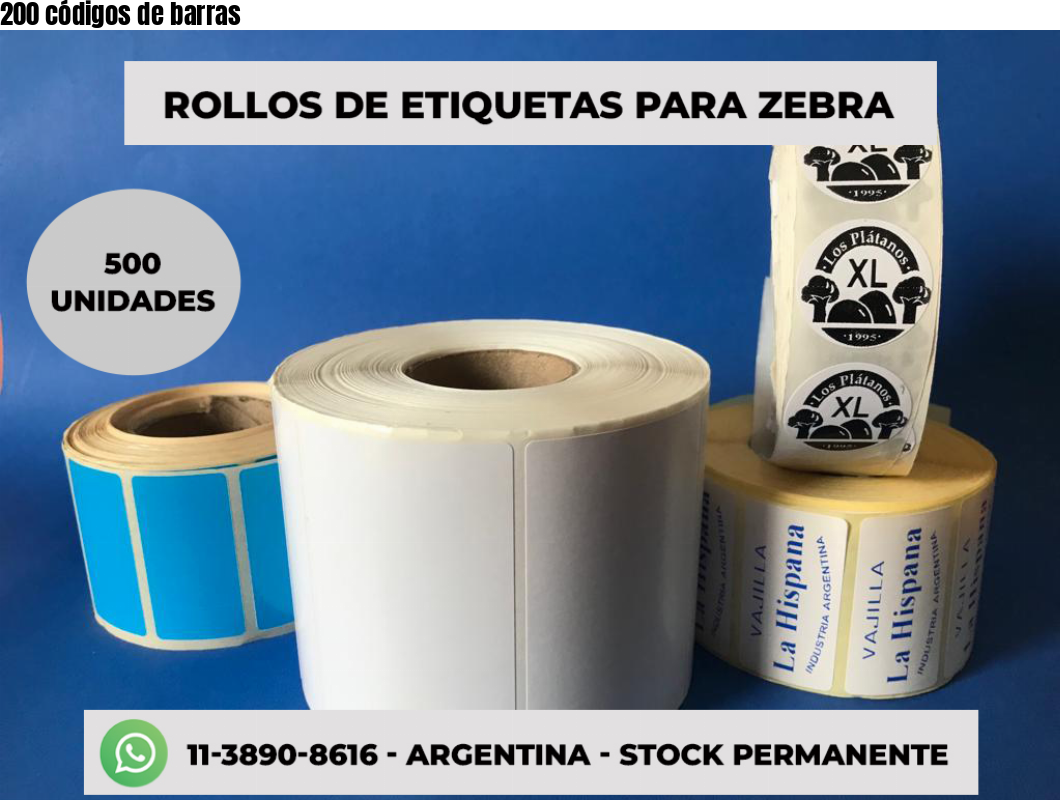 200 códigos de barras