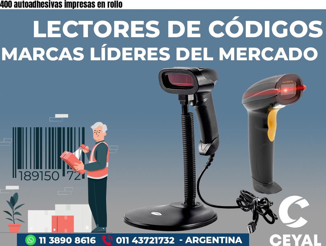 400 autoadhesivas impresas en rollo