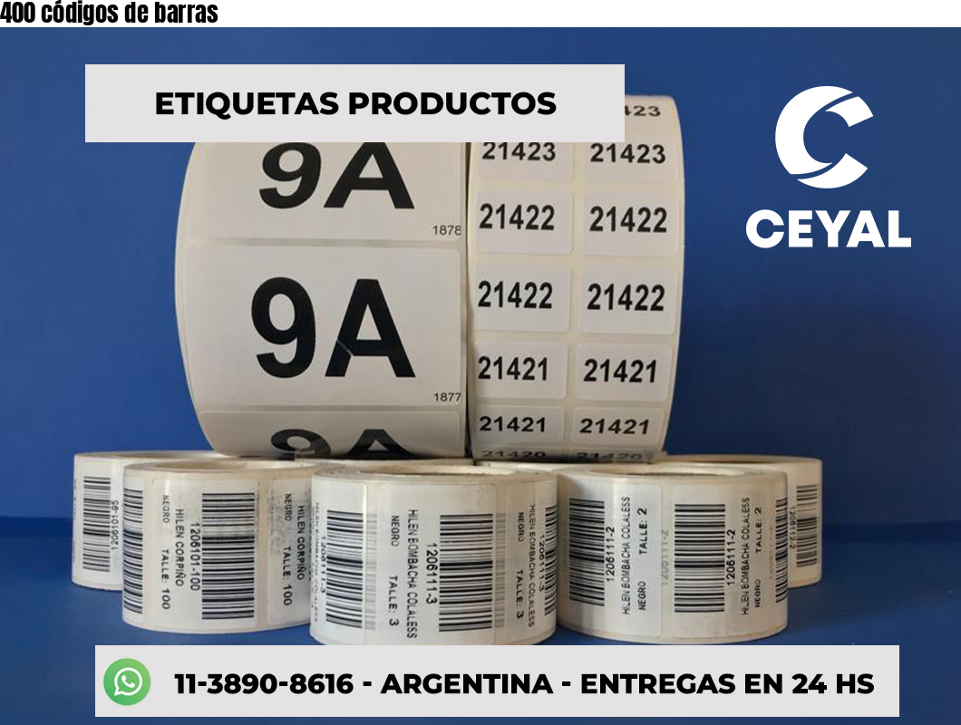 400 códigos de barras