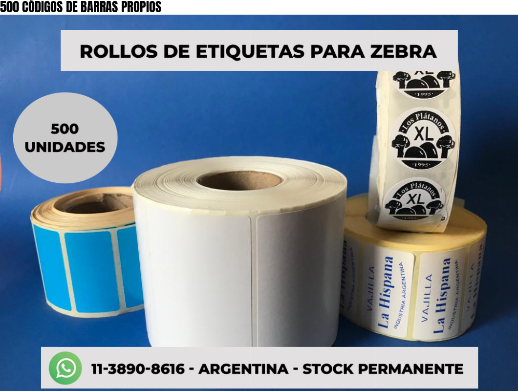 500 CÓDIGOS DE BARRAS PROPIOS