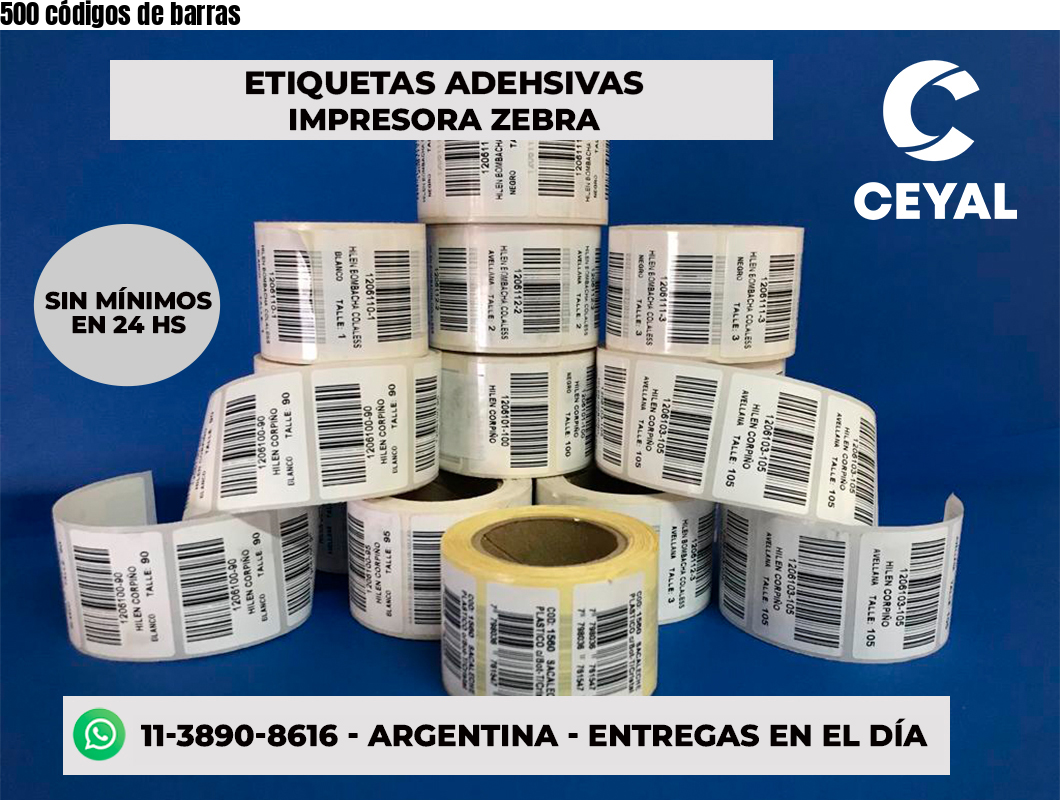 500 códigos de barras