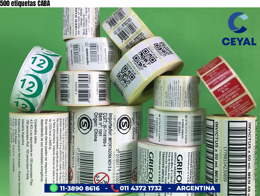500 etiquetas CABA