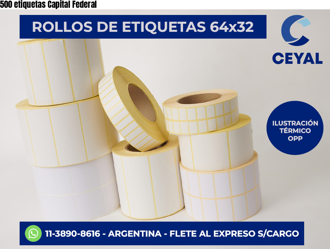 500 etiquetas Capital Federal