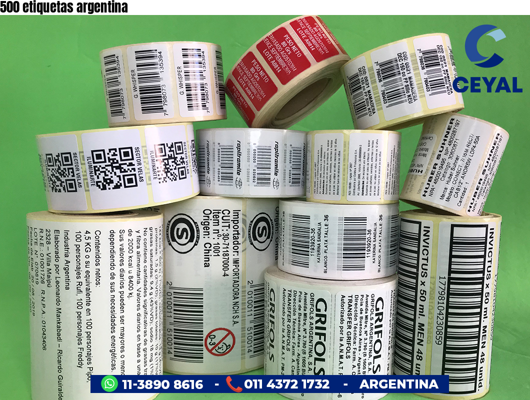 500 etiquetas argentina