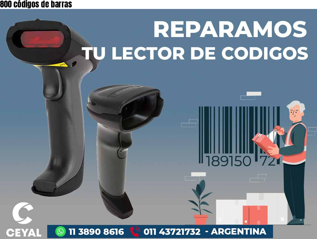 800 códigos de barras
