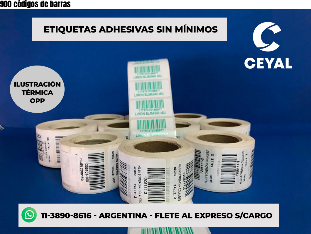 900 códigos de barras