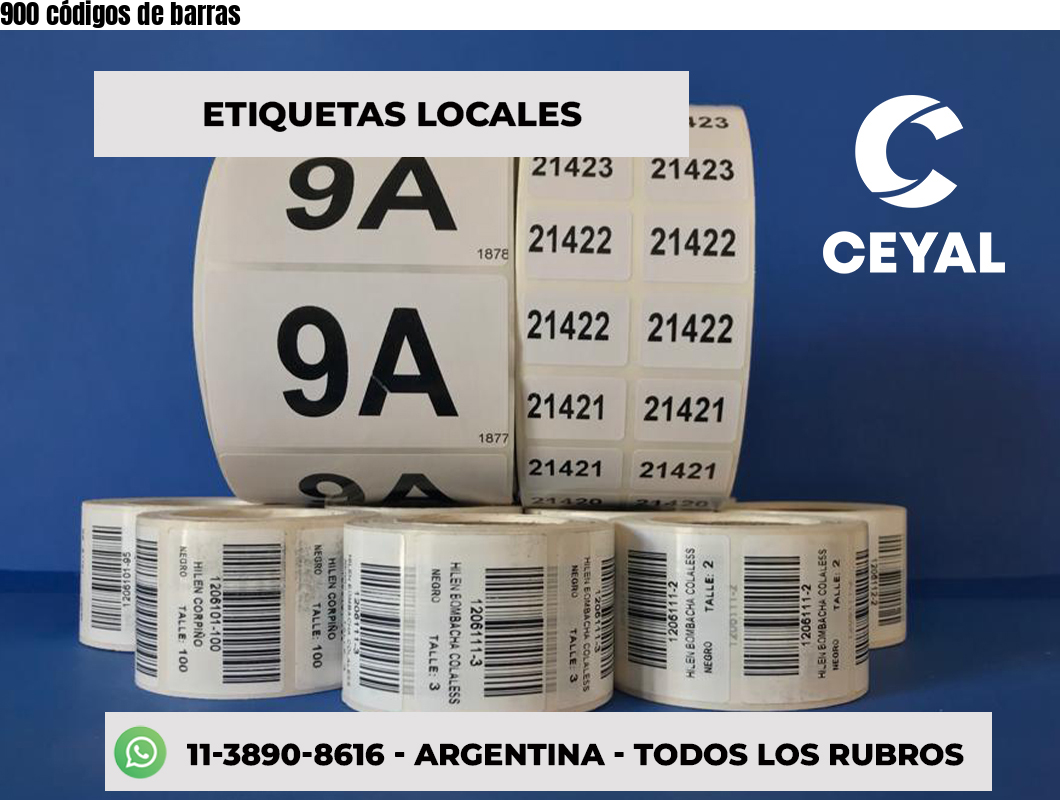 900 códigos de barras